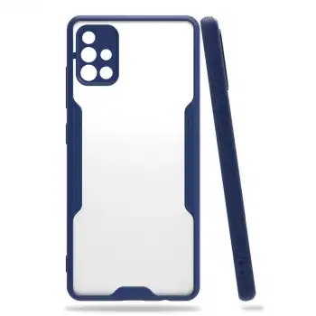 Samsung Galaxy A71 Kılıf Platin Silikon - Lacivert