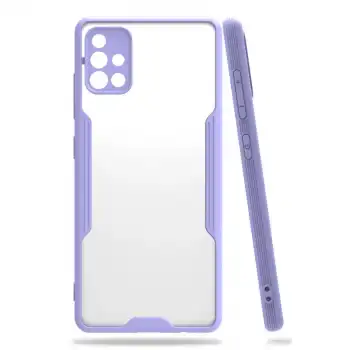 Samsung Galaxy A71 Kılıf Platin Silikon - Lila