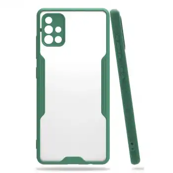 Samsung Galaxy A71 Kılıf Platin Silikon - Yeşil
