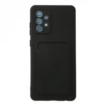 Samsung Galaxy A72 Kılıf Kelvin Kartvizitli Silikon - Siyah