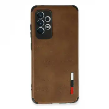 Samsung Galaxy A72 Kılıf Loop Deri Silikon - Kahverengi