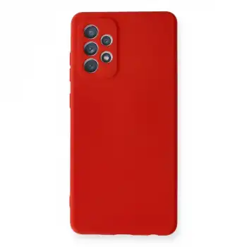 Samsung Galaxy A72 Kılıf Nano İçi Kadife Silikon - Kırmızı
