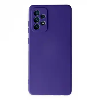 Samsung Galaxy A72 Kılıf Nano İçi Kadife Silikon - Mor