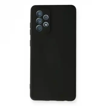 Samsung Galaxy A72 Kılıf Nano İçi Kadife Silikon - Siyah