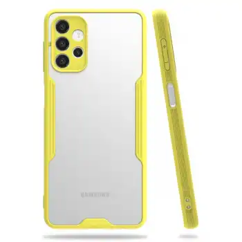 Samsung Galaxy A72 Kılıf Platin Silikon - Sarı