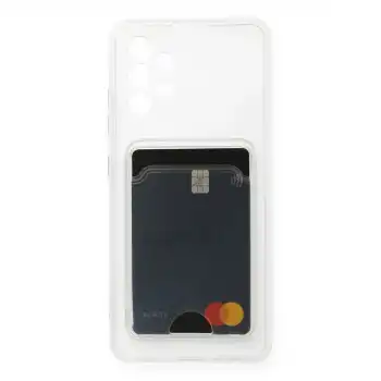 Samsung Galaxy A73 5g Kılıf Kart Şeffaf Silikon - Şeffaf