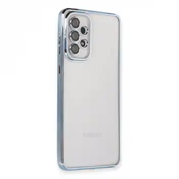 Samsung Galaxy A73 5g Kılıf Razer Lensli Silikon - Açık Mavi