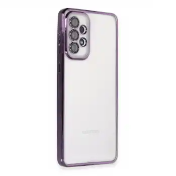Samsung Galaxy A73 5g Kılıf Razer Lensli Silikon - Mor