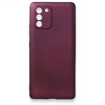 Samsung Galaxy A91 / S10 Lite Kılıf First Silikon - Mürdüm