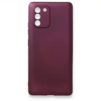 Samsung Galaxy A91 / S10 Lite Kılıf First Silikon - Mürdüm
