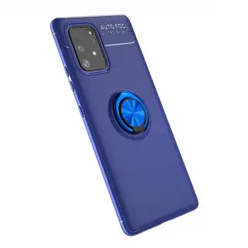 Samsung Galaxy A91 / S10 Lite Kılıf Range Yüzüklü Silikon - Mavi