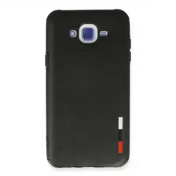 Samsung Galaxy J7 Kılıf Loop Deri Silikon - Siyah