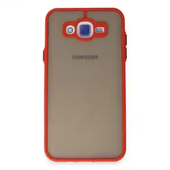 Samsung Galaxy J7 Kılıf Montreal Silikon Kapak - Kırmızı