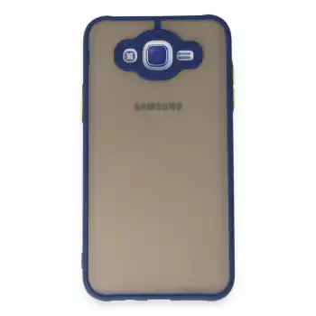 Samsung Galaxy J7 Kılıf Montreal Silikon Kapak - Lacivert