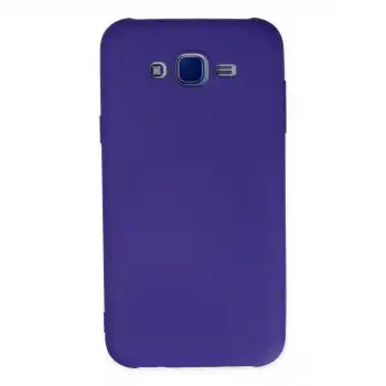 Samsung Galaxy J7 Kılıf Nano İçi Kadife Silikon - Mor