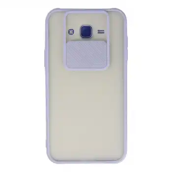 Samsung Galaxy J7 Kılıf Palm Buzlu Kamera Sürgülü Silikon - Lila