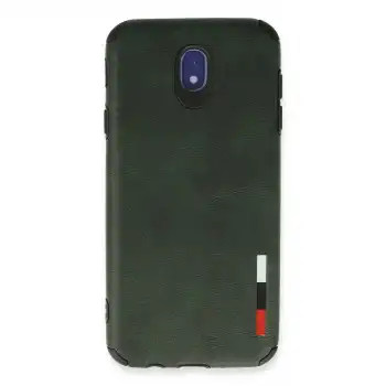 Samsung Galaxy J7 Pro / J730 Kılıf Loop Deri Silikon - Yeşil