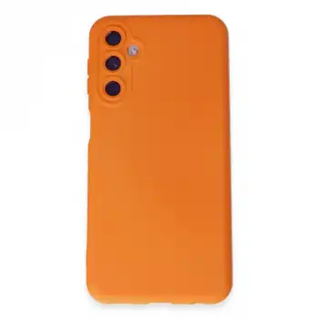 Samsung Galaxy M14 5g Kılıf Nano İçi Kadife Silikon - Turuncu