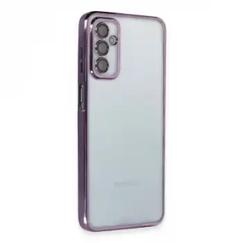 Samsung Galaxy M23 Kılıf Razer Lensli Silikon - Mor