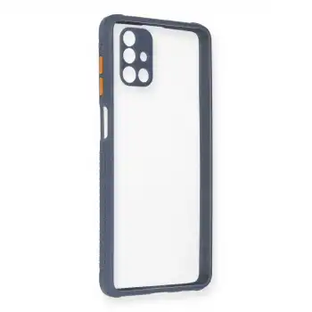 Samsung Galaxy M51 Kılıf Miami Şeffaf Silikon - Gri