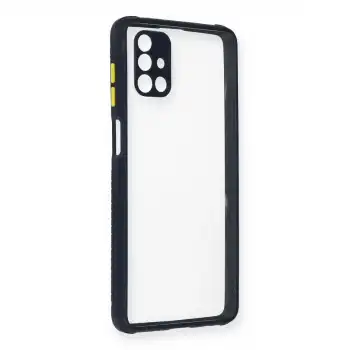 Samsung Galaxy M51 Kılıf Miami Şeffaf Silikon - Lacivert