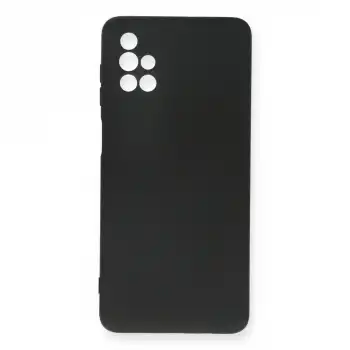 Samsung Galaxy M51 Kılıf Nano İçi Kadife Silikon - Siyah
