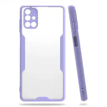 Samsung Galaxy M51 Kılıf Platin Silikon - Lila