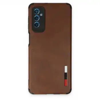 Samsung Galaxy M52 5g Kılıf Loop Deri Silikon - Kahverengi