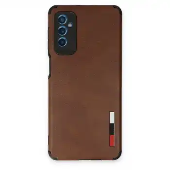Samsung Galaxy M52 5g Kılıf Loop Deri Silikon - Kahverengi