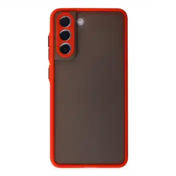 Samsung Galaxy S21 Fe Kılıf Montreal Silikon Kapak - Kırmızı