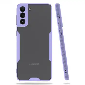 Samsung Galaxy S21 Plus Kılıf Platin Silikon - Lila