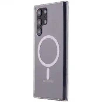 Samsung Galaxy S22 Ultra Kılıf Magneticsafe Şeffaf Silikon - Şeffaf