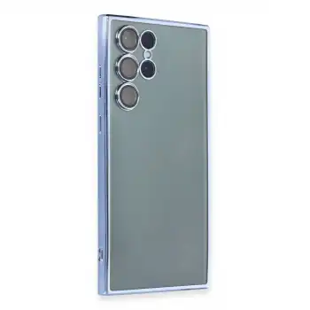 Samsung Galaxy S22 Ultra Kılıf Razer Lensli Silikon - Açık Mavi