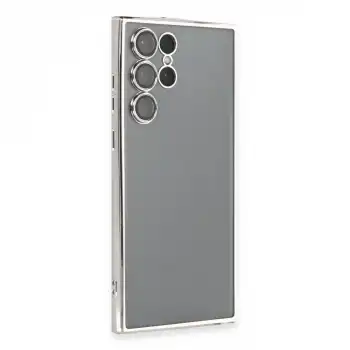 Samsung Galaxy S22 Ultra Kılıf Razer Lensli Silikon - Gümüş