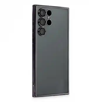 Samsung Galaxy S22 Ultra Kılıf Razer Lensli Silikon - Siyah