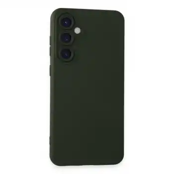 Samsung Galaxy S23 Fe Kılıf Nano İçi Kadife Silikon - Koyu Yeşil