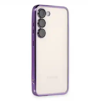 Samsung Galaxy S23 Kılıf Razer Lensli Silikon - Mor