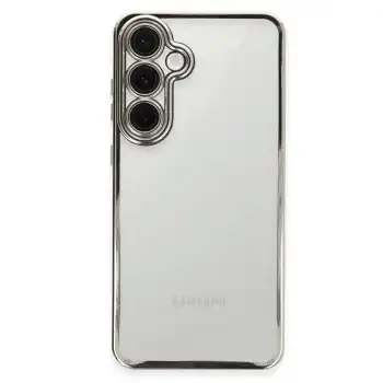 Samsung Galaxy S24 Fe Kılıf Razer Lensli Silikon - Gümüş