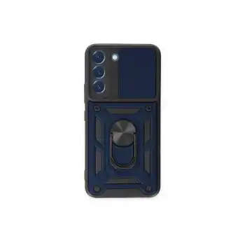 Samsung Galaxy S24 Kılıf Pars Lens Yüzüklü Silikon - Lacivert