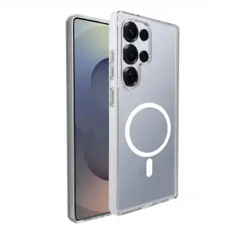 Samsung Galaxy S24 Ultra Combo Sert Şeffaf Magsafe Kapak - Şeffaf