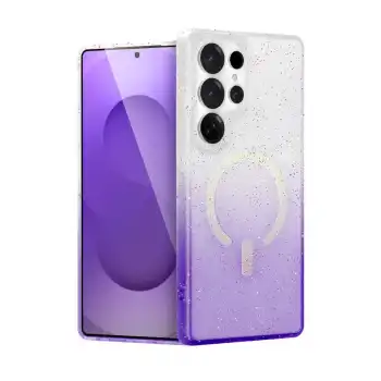 Samsung Galaxy S24 Ultra Pummel Shiny Magsafe Kapak - Mor