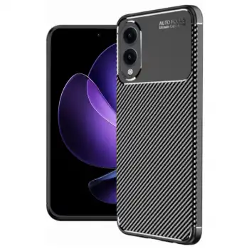 Samsung Galaxy S25 Edge Kılıf Auto Focus Karbon Kapak - Siyah