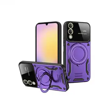 Samsung Galaxy S25 Edge Kılıf Joy Lens Standlı Kapak - Mor