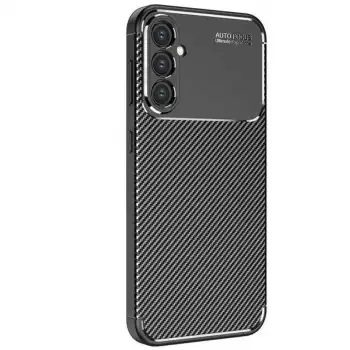 Samsung Galaxy S25 Kılıf Auto Focus Karbon Kapak - Siyah