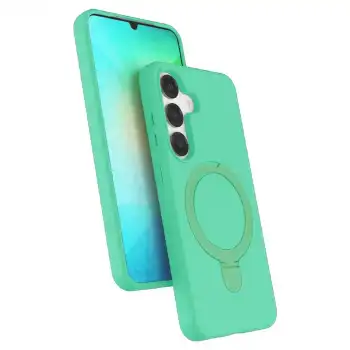 Samsung Galaxy S25 Regal Magsafe Standlı Kapak - Yeşil