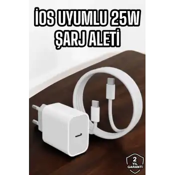 Şarj Aleti İOS 15/15 Pro Max Uyumlu Şarj Adaptörü ve Kablosu