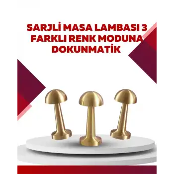Şarjlı Dimmerli LED Masa Lambası – 4-8 Saat Aydınlatma