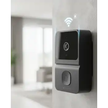 ŞARJLI KAMERALI KAPI ZİLİ SİYAH