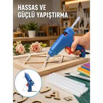 Sıcak Mum Tabancası 40W 5 Silikon Hediyeli Kolay ve Hızlı Yapıştırma Yeni Nesil
