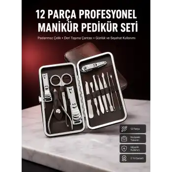 Şık ve Dayanıklı Çok Amaçlı Kişisel 12 Bakım Seti Yeni Nesil
